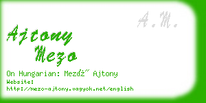 ajtony mezo business card